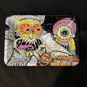 COPY - Rick and Morty Cartoon Metal Rolling Tray